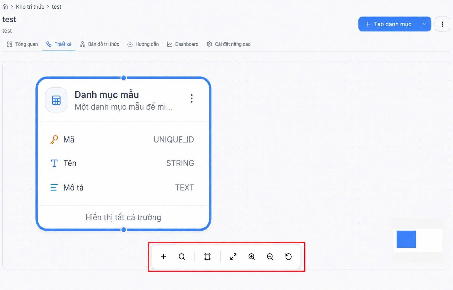 Thanh công cụ của sơ đồ Thiết kế